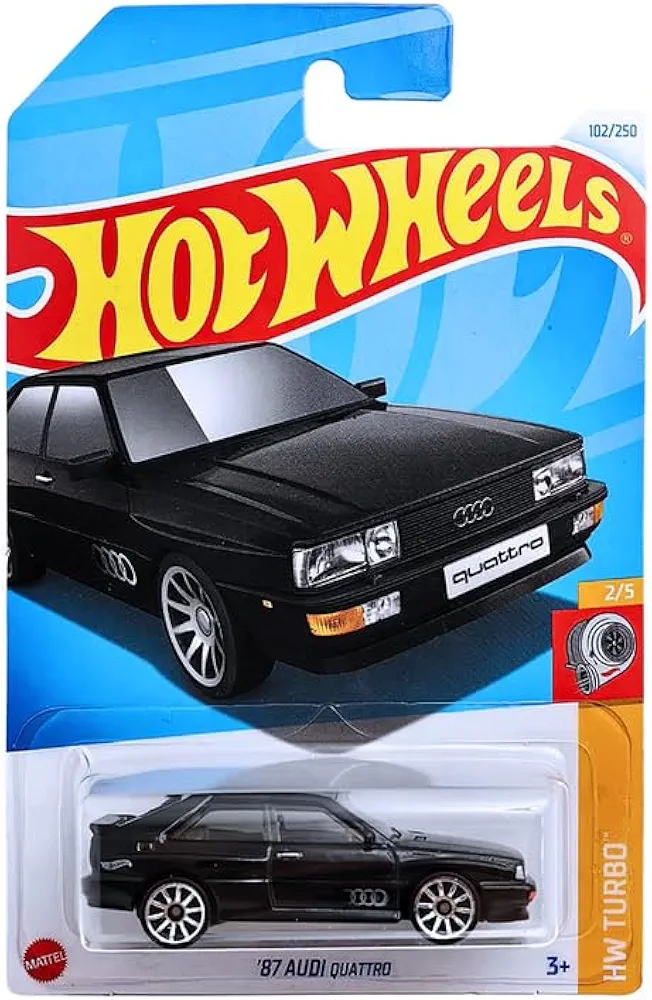 Hot Wheels 87 Audi Quattro HW Turbo for Ages 3 and Up (Black)