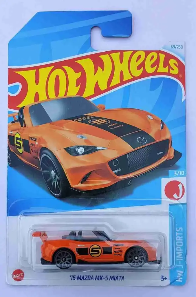 Hot Wheels 15 Mazda MX 5 Miata HW J Imports Ages 3 and Up (Orange)